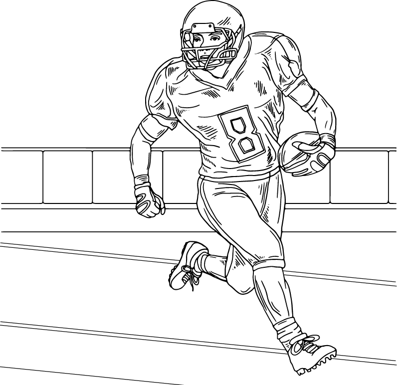 Football, coloring page by Olivia Linn